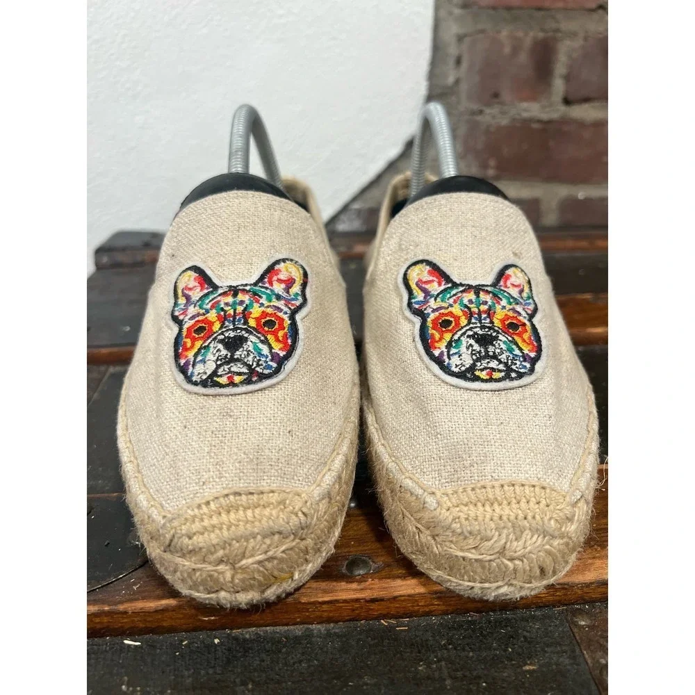 Soludos Women's Frenchie Embroidered Platform Espadrille Flats 10